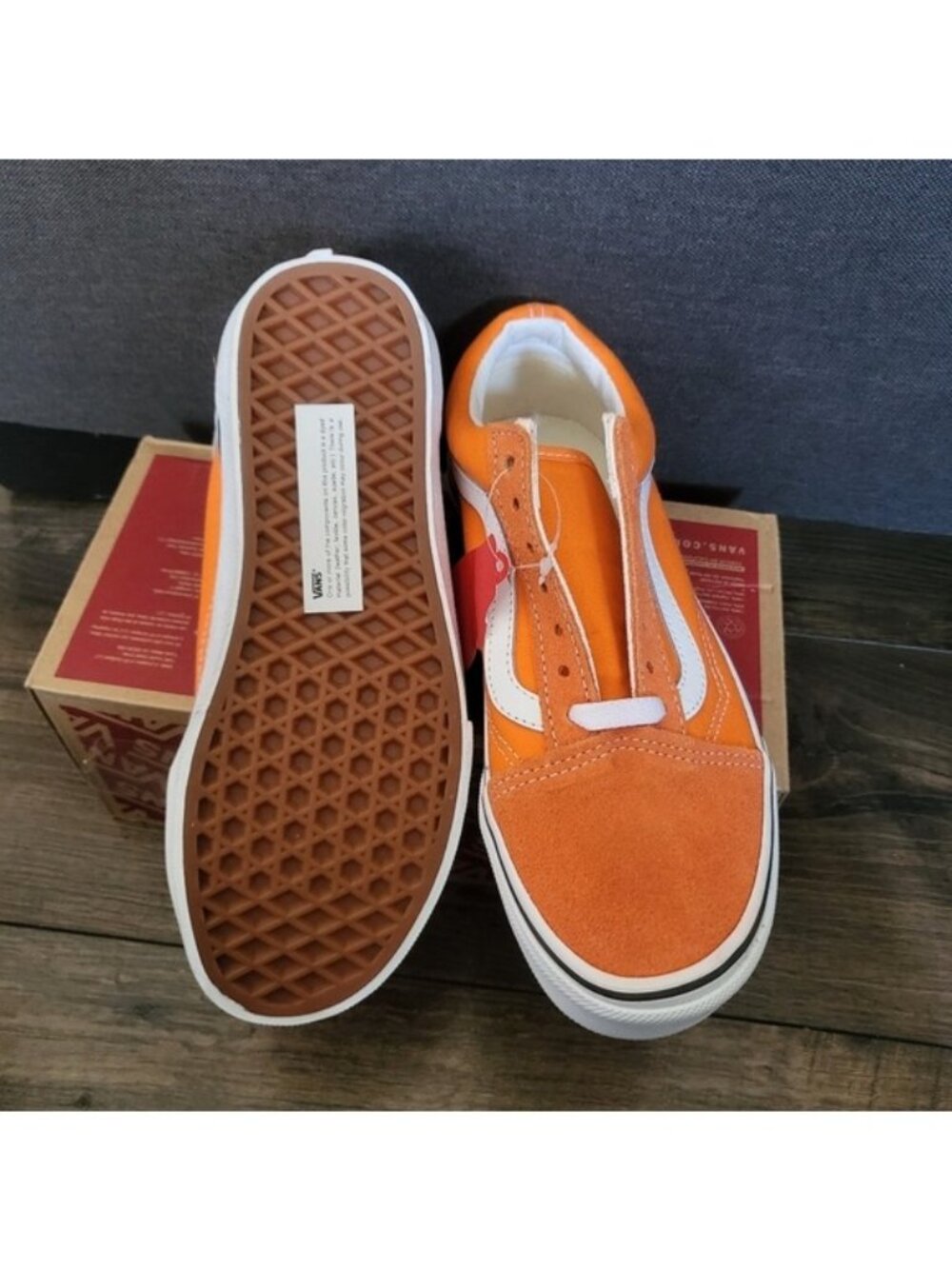 Vans Old Skool Orange Tiger Women 5.5 VNOA5KRFAVM (2022) Suede Canvas 0826 - Picture 5 of 8